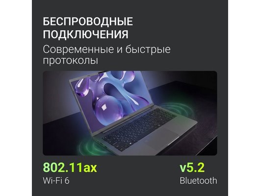 Ноутбук Digma Ascend/DN15P5-ADXW07/Core i5-1235U/16Gb/512Gb/15.6 FHD IPS/Win11 серый